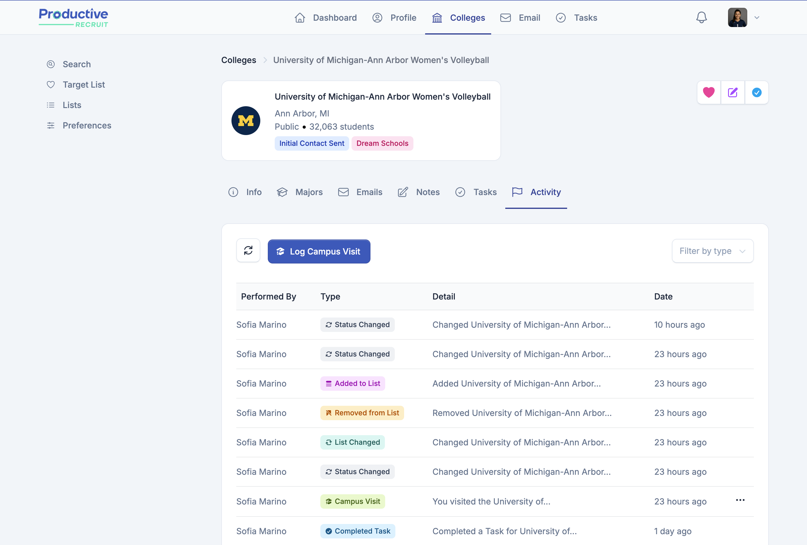 ProductiveRecruit App screenshot