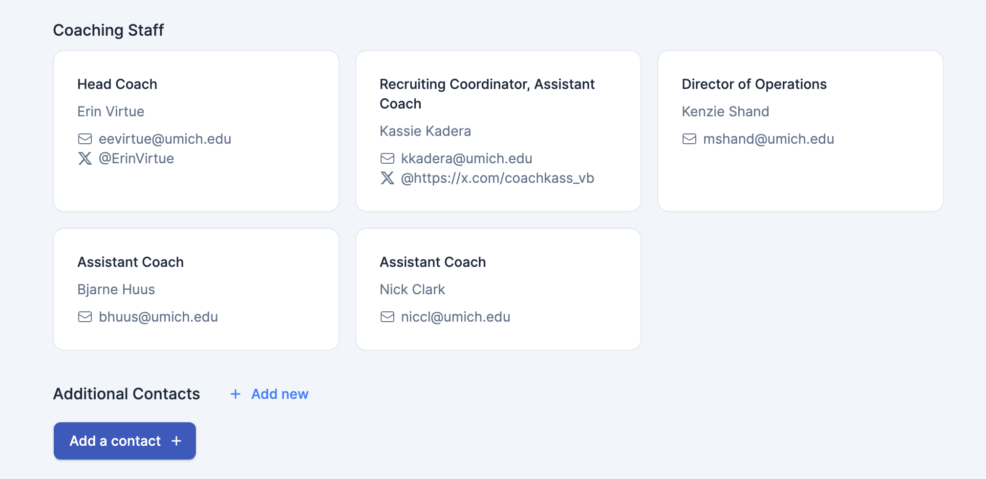 Coach Database