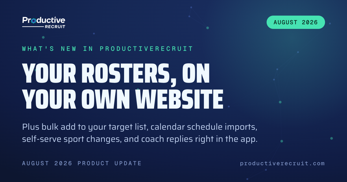 ProductiveRecruit August 2026 Product Update