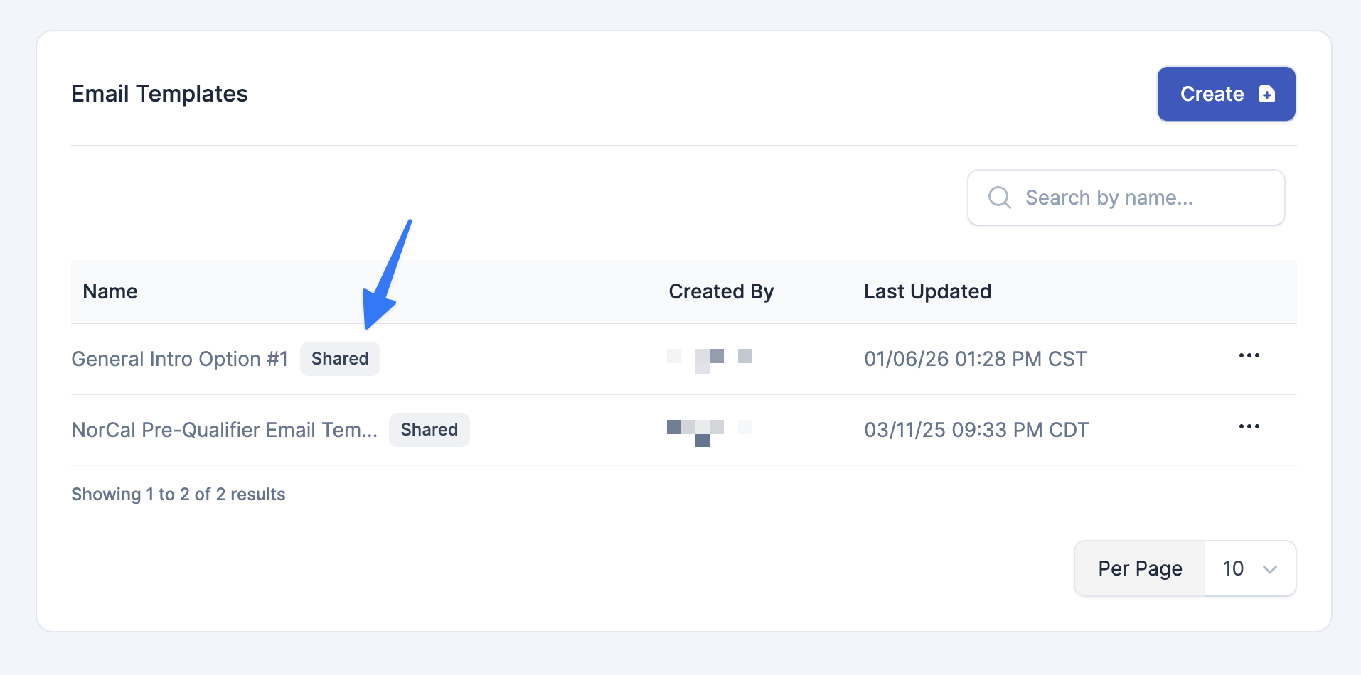 Shared email templates in ProductiveRecruit