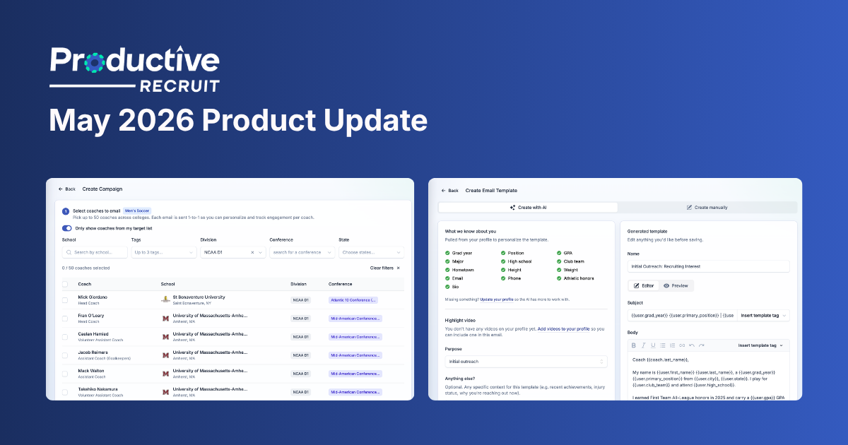 ProductiveRecruit May 2026 Product Update