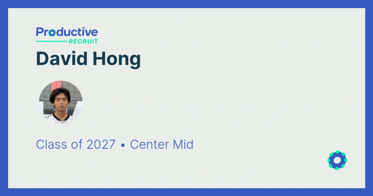 David Hong ProductiveRecruit | College Recruiting Profile | David Hong