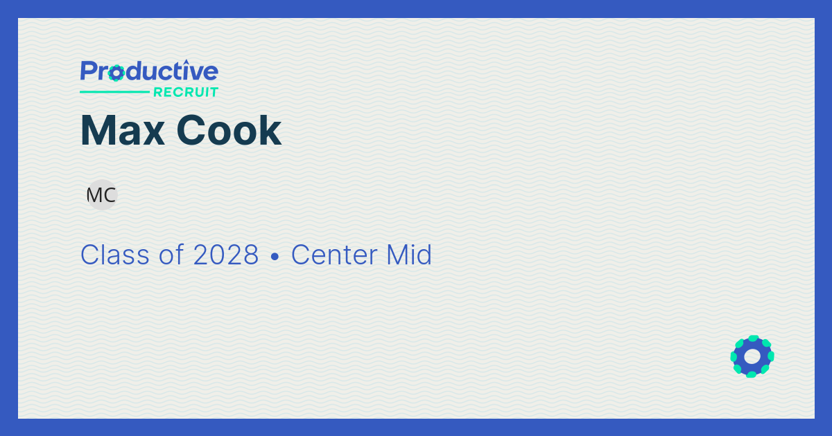 ProductiveRecruit | College Recruiting Profile | Max Cook
